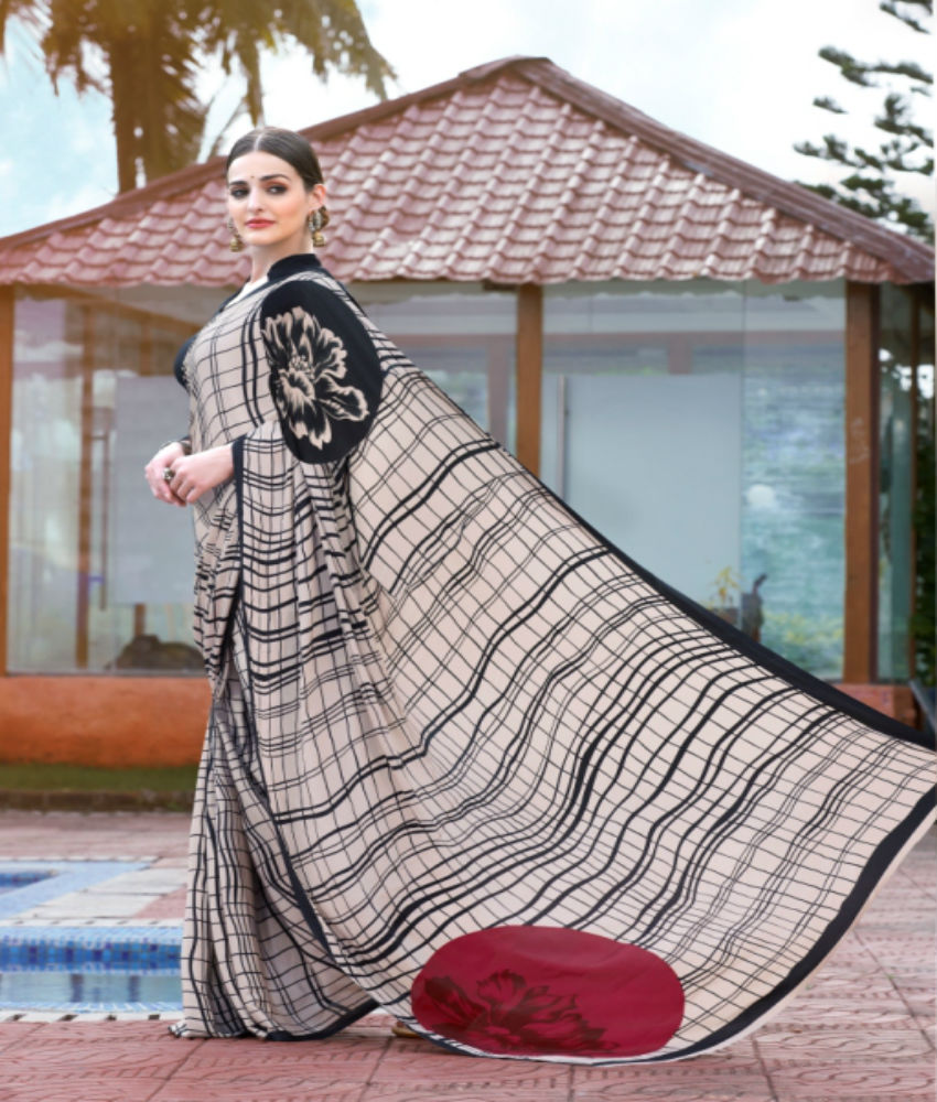 Italia Silk Pure Crape Silk Angelic Designer Sarees