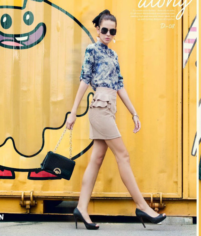 Kaya Lemon Heavy Reyon tie-die Kurti