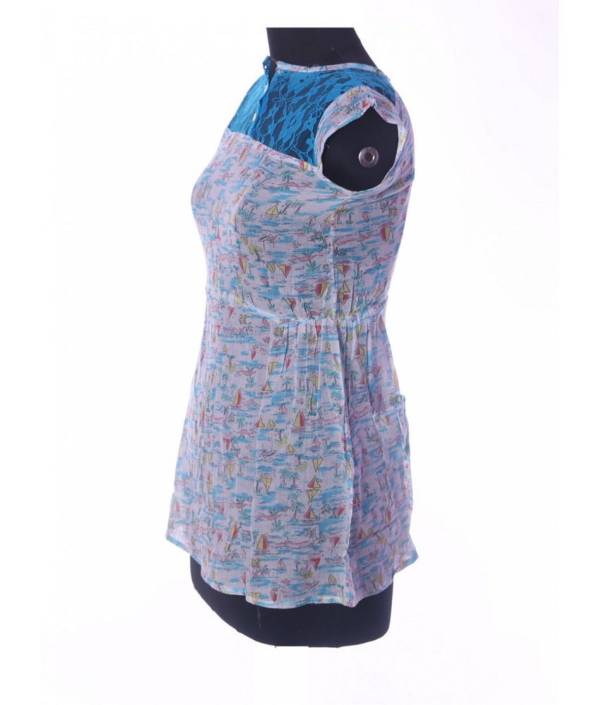 Me Printed  Net Top