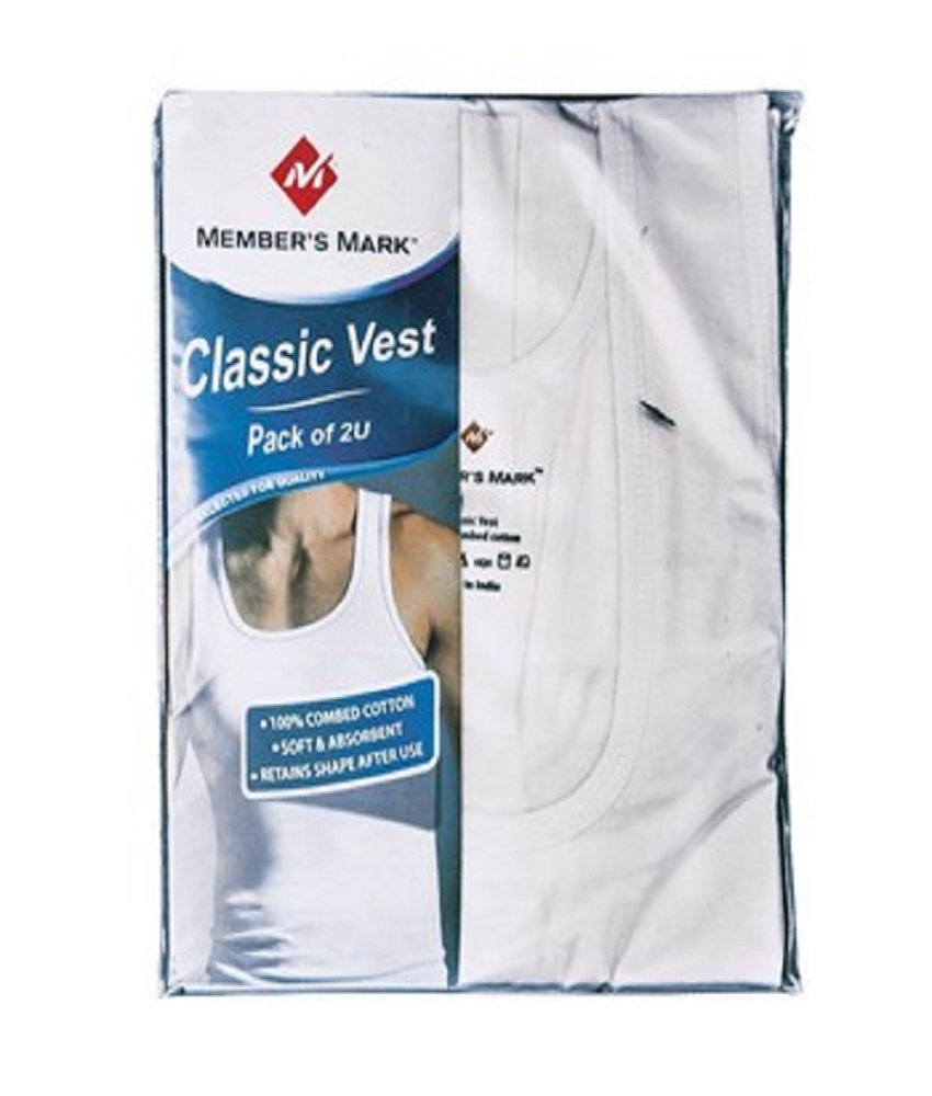 Member's Mark Vest White Soft 