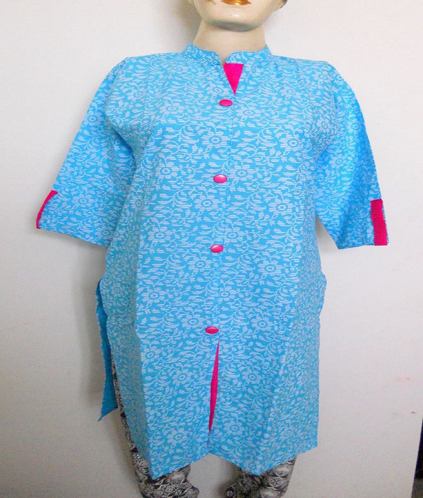 Cotton 40-40 Front Slit Kurti