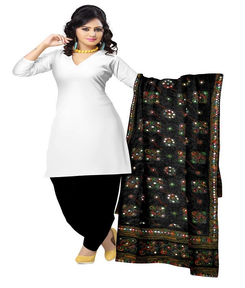 Cotton Kutch Embroidered duptatta