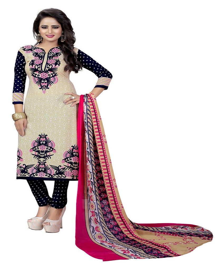 Crepe Printed Unstitched Suit