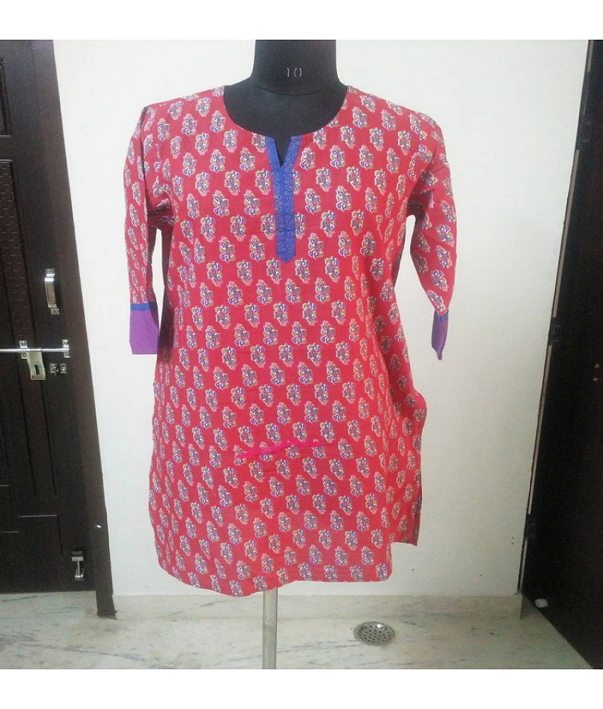 Cotton Straight Printed Kurti